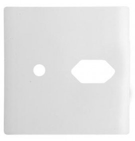 Placa 4x4 1 Furo + 1 Tomada - Novara Branca Brilhante